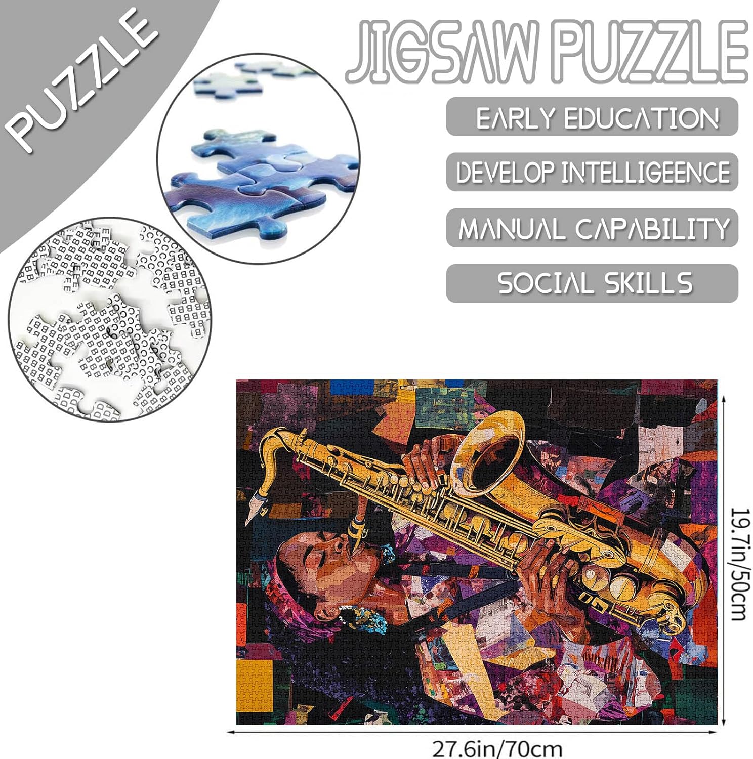 Rock & Roll Woman – Jazz Musician Art Jigsaw Puzzle Rock & Roll Woman - Jazz Musician Art Jigsaw Puzzle - Image 2