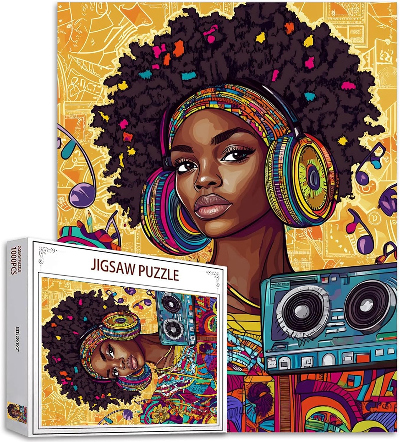 Rock and Roll Girl 1000-Piece Artistic Jigsaw Puzzle Rock and Roll Girl 1000-Piece Artistic Jigsaw Puzzle