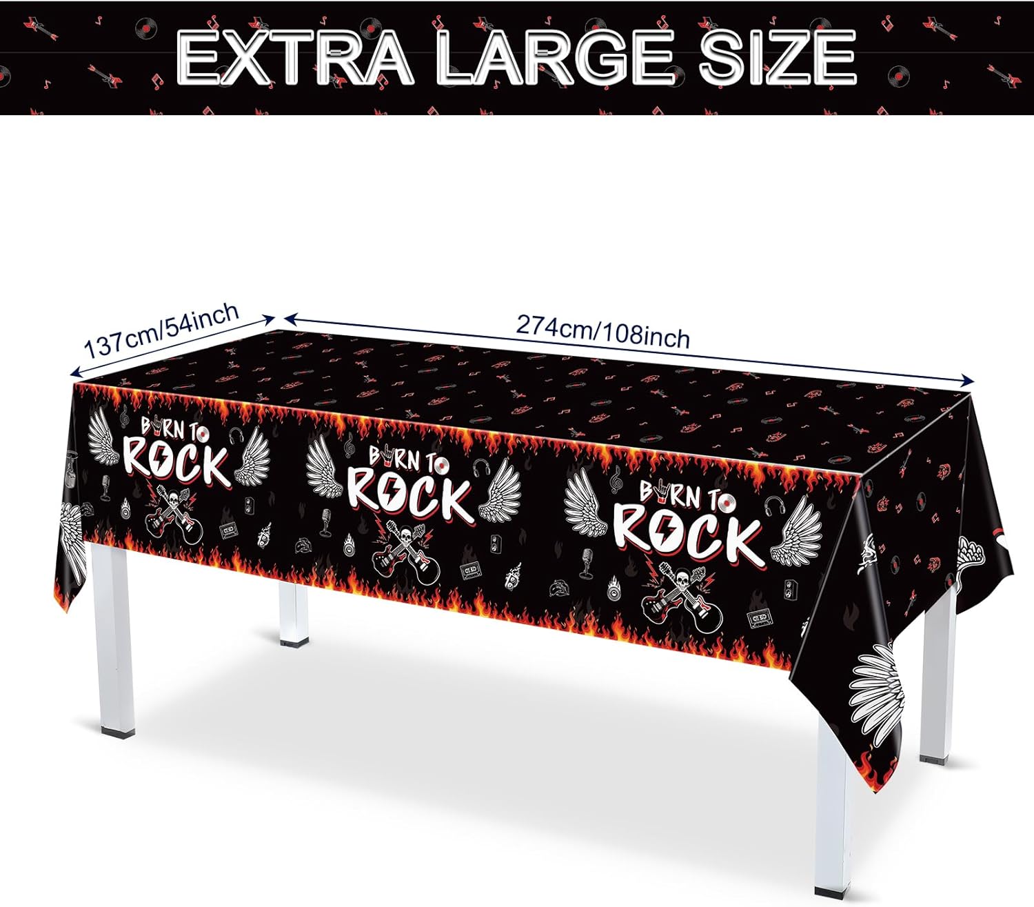 Tiamon’s Rockstar Party Tablecloths (Set of 3) Tiamon's Rockstar Party Tablecloths (Set of 3) - Image 2