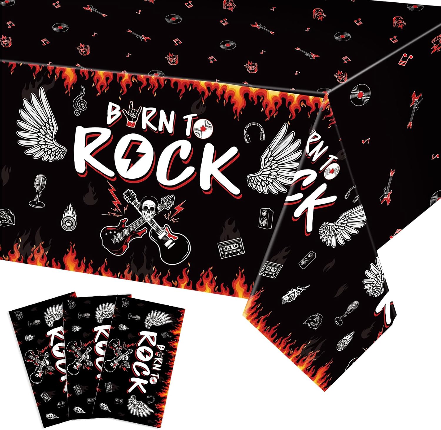 Tiamon’s Rockstar Party Tablecloths (Set of 3) Tiamon's Rockstar Party Tablecloths (Set of 3)